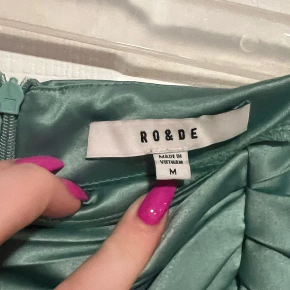 Ro&de mint satin look skirt - Picture 5 of 9